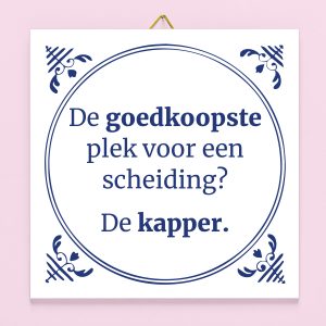 Tegeltje De goedkoopste plek voor een scheiding