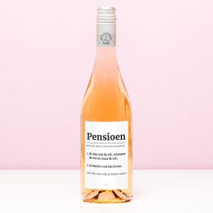 Wijnfles Pensioen Woordenboek - Rosé (Blush Rosé)