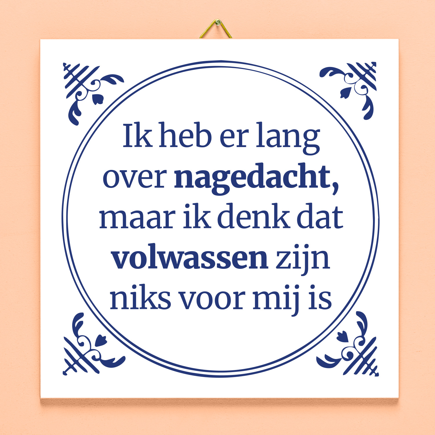 Tegeltje Ik heb er lang over nagedacht 1 Tegeltje Ik heb er lang over nagedacht