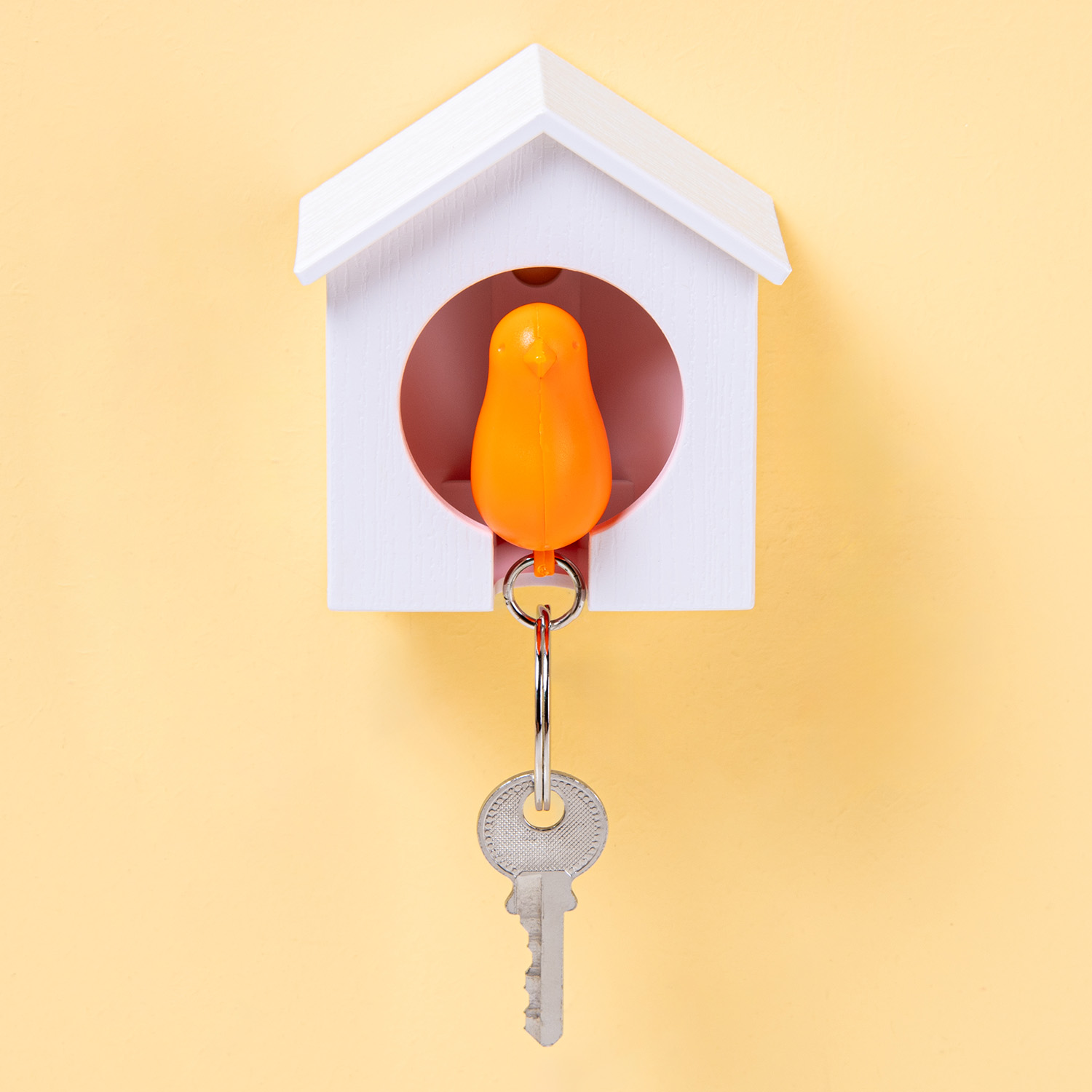 Sparrow Sleutelhanger - Wit/Oranje 1 Sparrow Sleutelhanger - Wit/Oranje