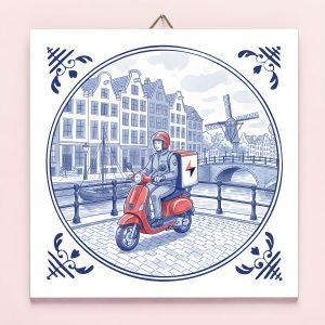 Tegeltje maaltijdbezorger