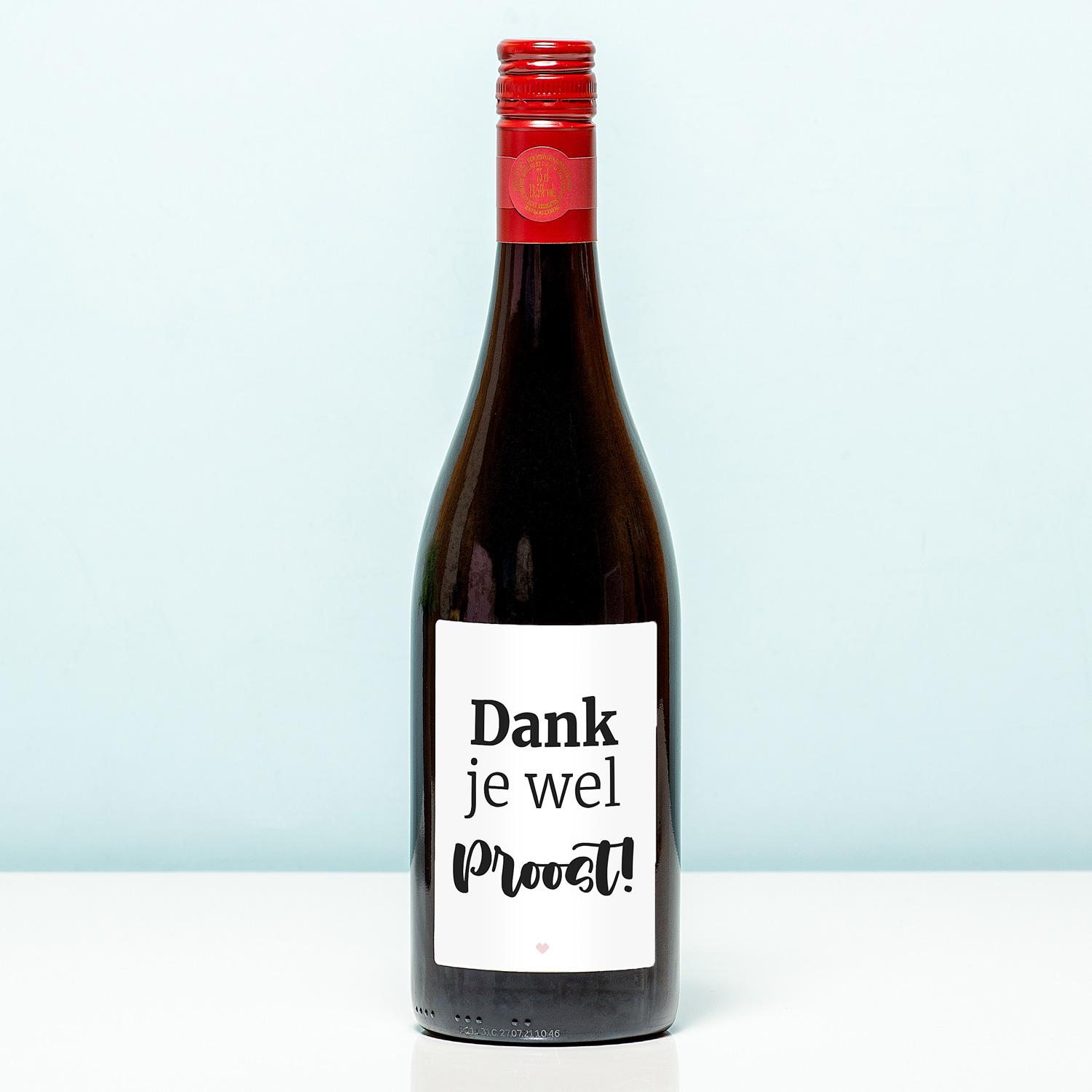 Wijnfles Dank Je Wel Proost - Rood (Merlot) 1 Wijnfles Dank Je Wel Proost - Rood (Merlot)