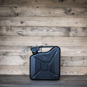 Stalen Jerrycan 5L - Zwart - Hoogwaardig staal - Decoratief Item - Origineel Cadeau