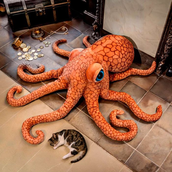 Gigantische octopus knuffel (150 cm) 1 Gigantische octopus knuffel (150 cm)