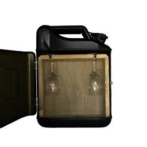 Jerrycan Wijnbar - Zwart - Origineel en Stijlvol Wijncadeau - Handige Opslag voor Wijnliefhebbers