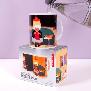 Kattenvrouwtje warmtegevoelige mok