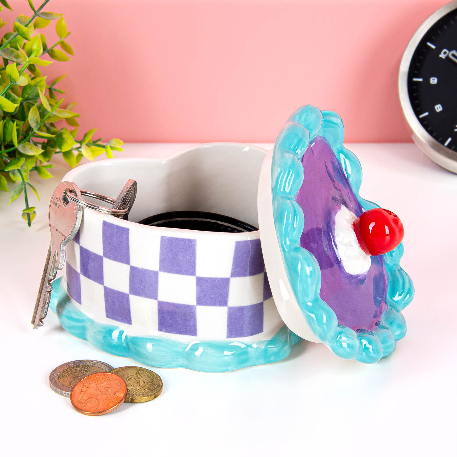 Hartvormig taart opbergpotje 1 Hartvormig taart opbergpotje