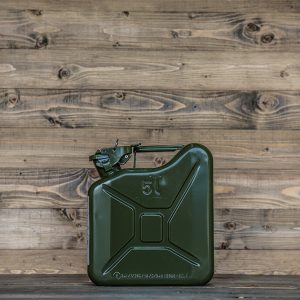 Stalen Jerrycan 5L - Groen - Hoogwaardig staal - Decoratief Item - Origineel Cadeau