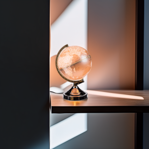 Wereldbol lamp met verlichting - stijlvolle globe voor thuis of kantoor