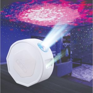 Galaxy projector met sterren, maan en noorderlicht