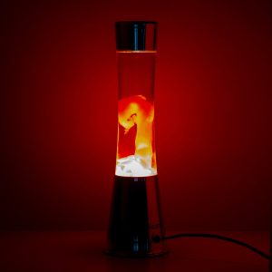 Lavalamp Zilver Met Rode Lava