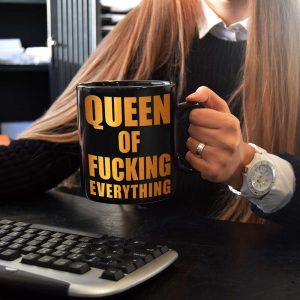 Queen of Fucking Everything Mok - 850 ml - Zwart Keramiek