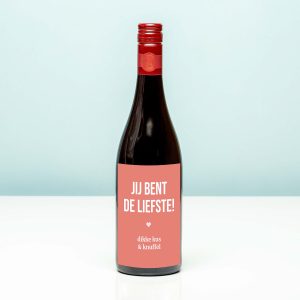 Wijnfles Jij Bent De Liefste - Rood (Merlot)