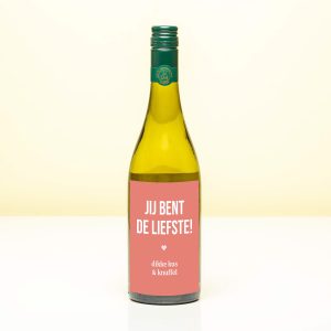 Wijnfles Jij Bent De Liefste - Wit (Sauvignon Blanc)